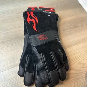 BSX BS50 Advanced Fit Pigskin Palm Stick Welding Gloves Black Red Size 2XL NEW
